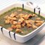 Зелёный суп с курицей и соусом песто