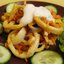 Салат с кальмарами и яйцом