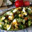 Картофельный салат с яйцом и фаршированными оливками