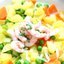 Салат из креветок с овощами