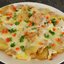 Яйца с картофелем, курицей и моцареллой
