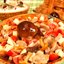 Салат с маринованными грибами и помидорами