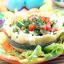 Овощной салат в сырной корзинке