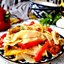 Салат с домашней лапшой и курицей