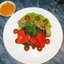 Стейк из говядины с медальонами из баклажанов