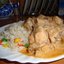Мясо в сырном соусе