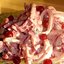Салат с кальмарами под клюквенным соусом