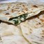 Кутабы с креветками, сыром и зеленью