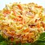 Салат с корейской морковью, ветчиной и омлетом
