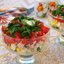 Салат с запечённой курицей, яйцом и свежими овощами
