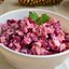Салат со свеклой, курицей и орехами