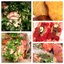 Куриное филе, шампиньоны с сыром и запеченые сосиски