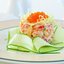 Салат из коктейльных креветок и красной икры