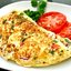 Омлет с крабом и рукколой