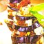 Башенки из баклажанов с брынзой