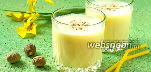 Молочно-апельсиновый коктейль с мускатным орехом