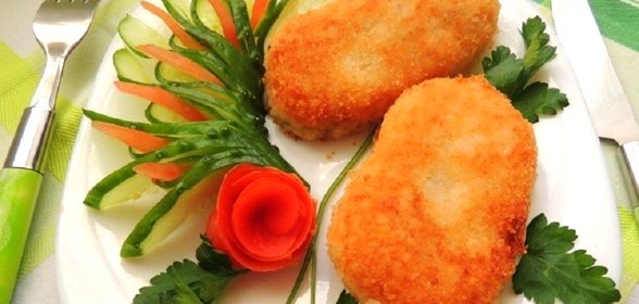 Картофельные котлеты с рисом