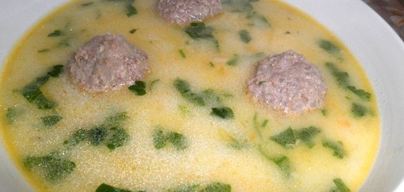 Греческий суп с фрикадельками