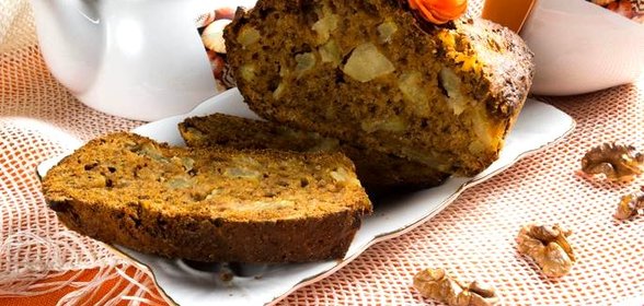 Кекс морковный с ананасом и орехами