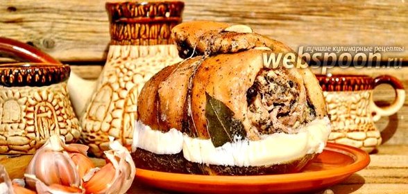 Свиной рулет из брюшины вареный