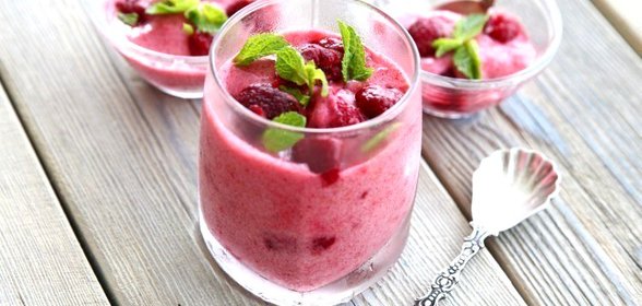 Бананово-малиновый сорбет