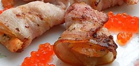 Закуска Креветки в беконе