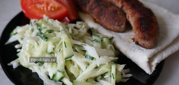 Салат из капусты и огурцов