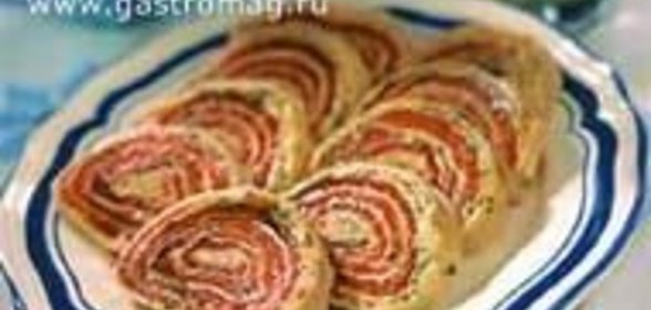 Рулетики из лаваша с кетой