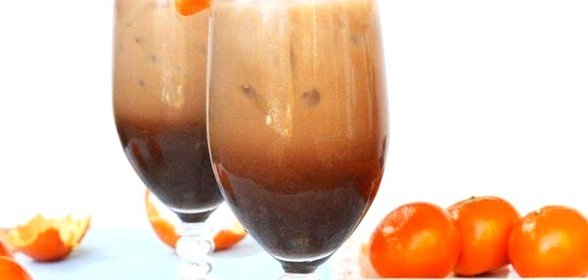 Мокка со льдом и мандарином