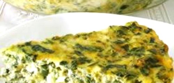 Творожная запеканка с сыром и зеленью