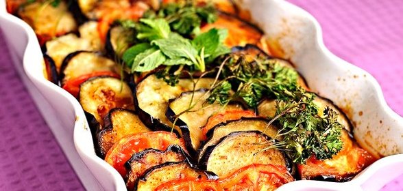 Запеканка из баклажанов с мясом