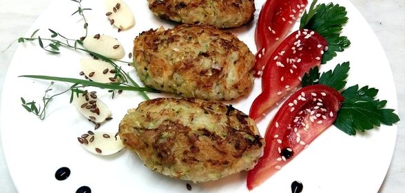Котлеты из кабачка и куриного фарша по Дюкану