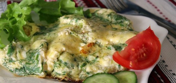 Омлет с кабачком и зеленью