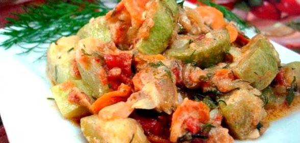 Кабачки в сметанном соусе