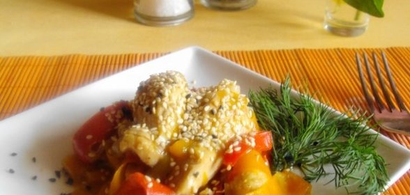 Куриная грудка с овощами (стир-фрай)