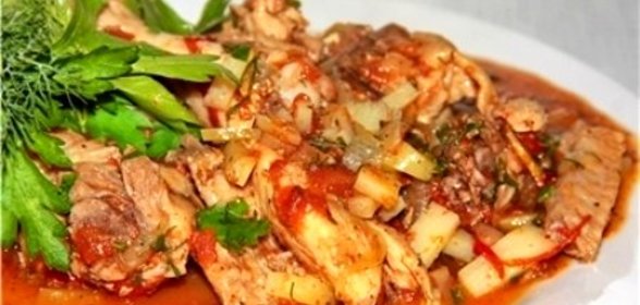 Чахохбили из курицы с картошкой