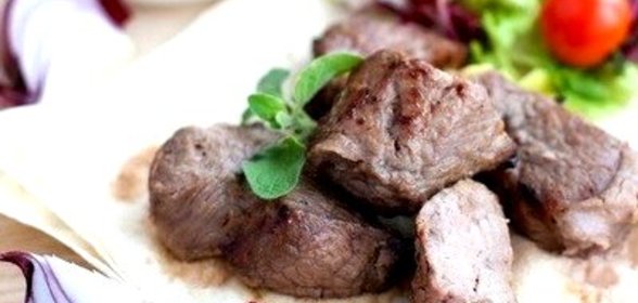 Шашлык из баранины с киви