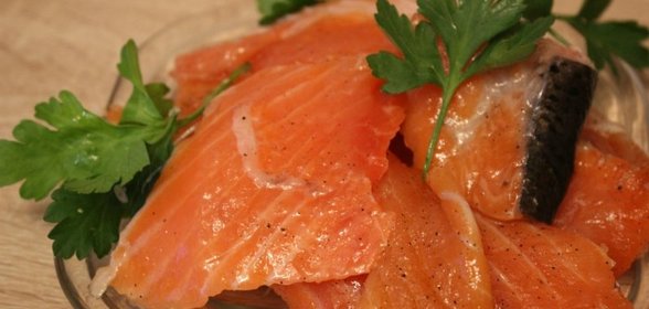 Закуска из семги к пиву