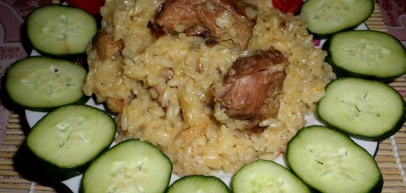 Плов из молодой уточки