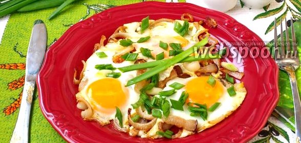 Яичница с салом