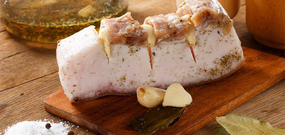 Сало в чесночном рассоле