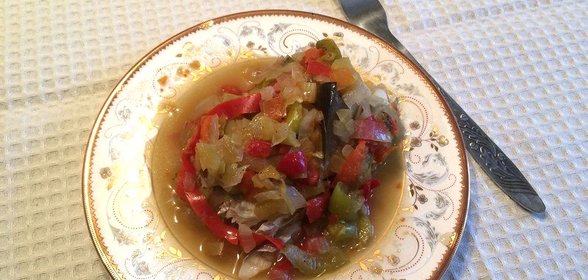 Минтай с овощами в конверте