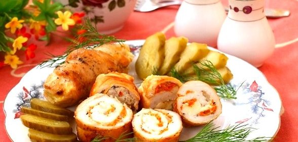 Курица с плавленым сыром