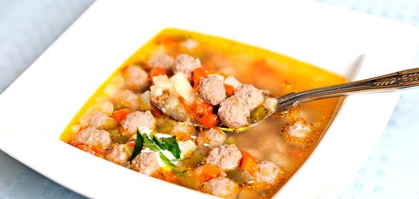 Суп с фрикадельками из говяжего фарша