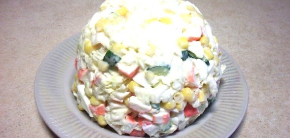 Салат из крабовых палочек и пекинской капусты