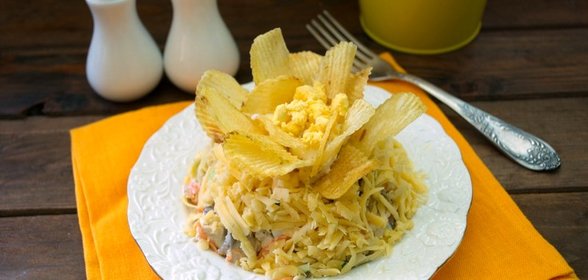 Салат Орхидея с курицей