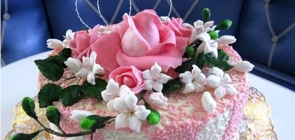 Торт Цветы из мастики