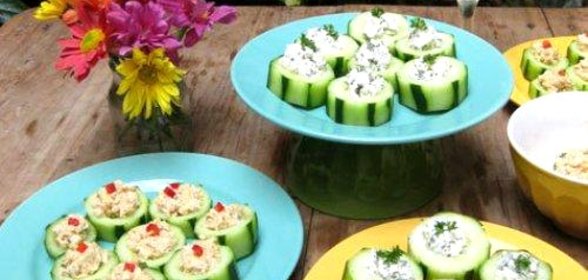 Фаршированные огурцы на пару