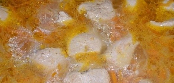 Азу из индейки с шафрановой подливой