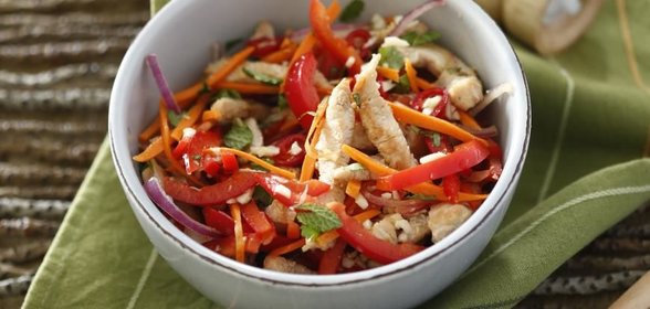 Салат из индейки с рисом